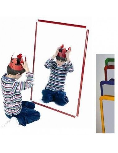 Espejo infantil irrompible Henbea marco aluminio.