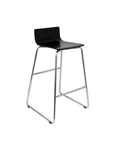 Taburete con estructura cromada y...