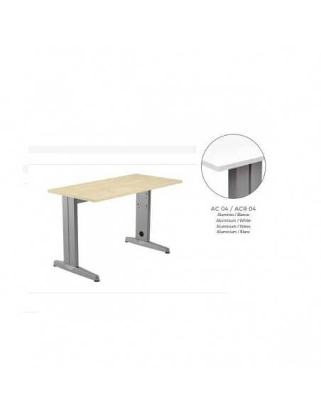 Mesa de oficina metálica Rocada 140x80 cm blanca