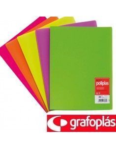 arpeta con fundas folio Grafoplas fluorescente