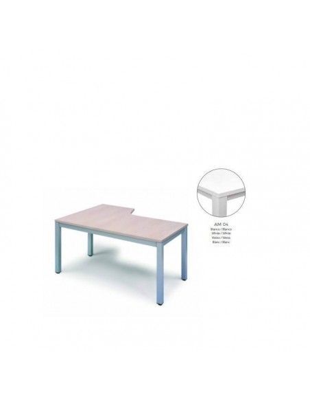 Mesa Rocada Executive L Derecha 160x120 - Vista frontal