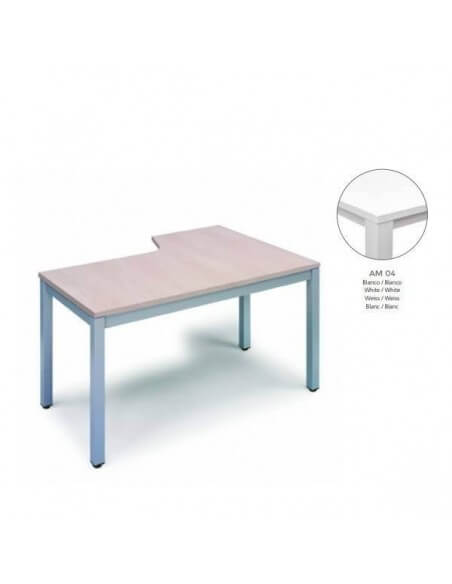 Mesa Rocada Executive L izquierda 160x120 con estructura de acero