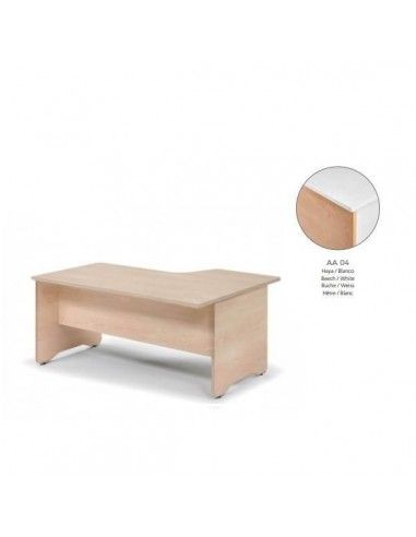 Mesa Rocada Work 180x120 L izquierda con estructura de acero