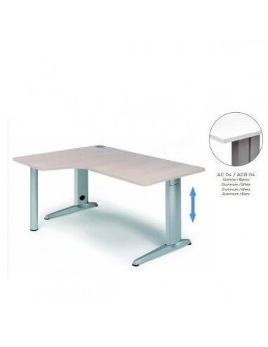 Mesa Rocada Adjust forma L izquierda 180x120 cm resistente