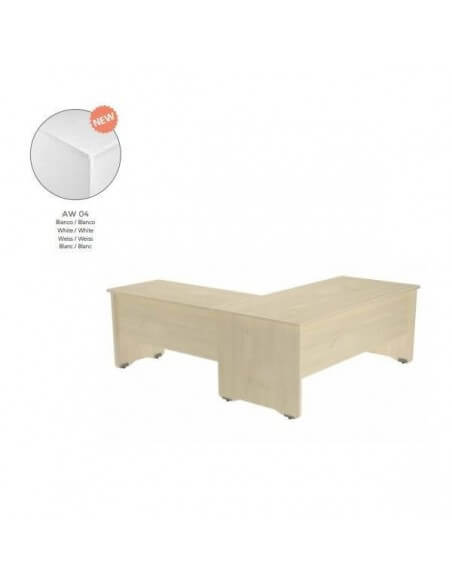 Mesa Rocada Work Ala 100x60 cm melamina con canteado PVC