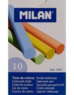 CAJA CON 10 TIZAS DE COLORES