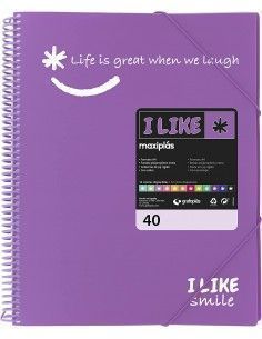 Carpeta Maxiplás Like2 Grafoplas 40 fundas A4 con sobre