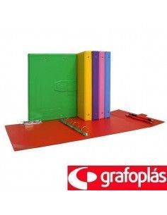Carpeta anillas y miniclip PVC Grafoplas folio