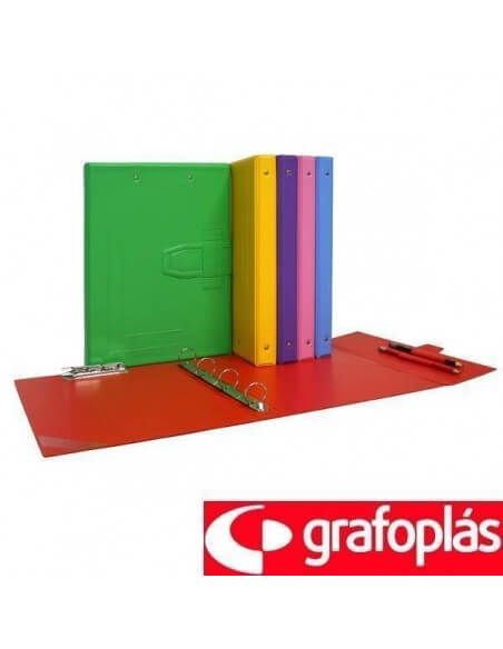 Carpeta anillas y miniclip PVC Grafoplas folio