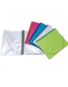 Carpeta tamaño A4 con espiral y fundas taladradas