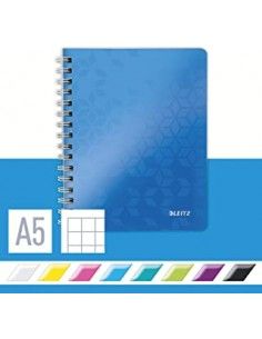 Cuaderno cuadrícula 5 mm Leitz WOW A5 – práctico y moderno
