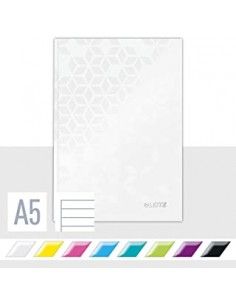 Cuaderno rayado A5 WOW Leitz tapa dura colores vibrantes