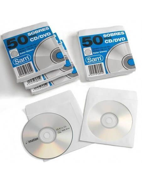 PTE DE 50 SOBRES BLANCOS PARA CD