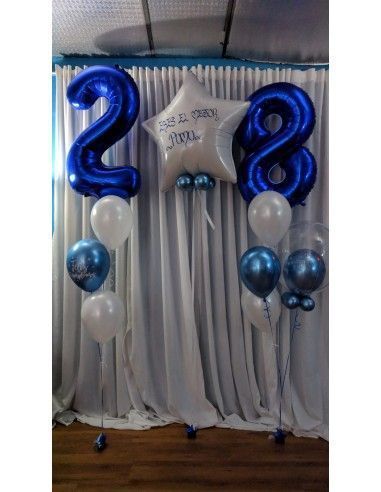 Decoración con globos Números de colores