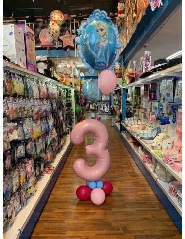 Decoración globo número grande con...