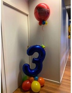 Decoración de globos número...