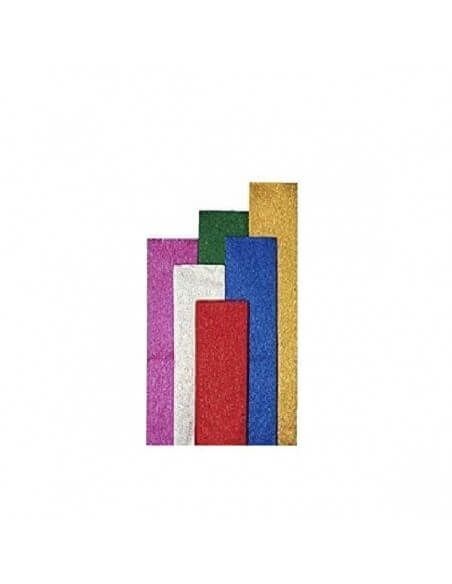 Rollo de papel crespón metalizado para decoración