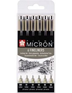 SET PIGMA MICRON 6 NEGRO