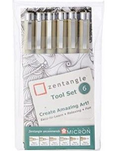 ZENTANGLE TOOL SET 6 PIEZAS