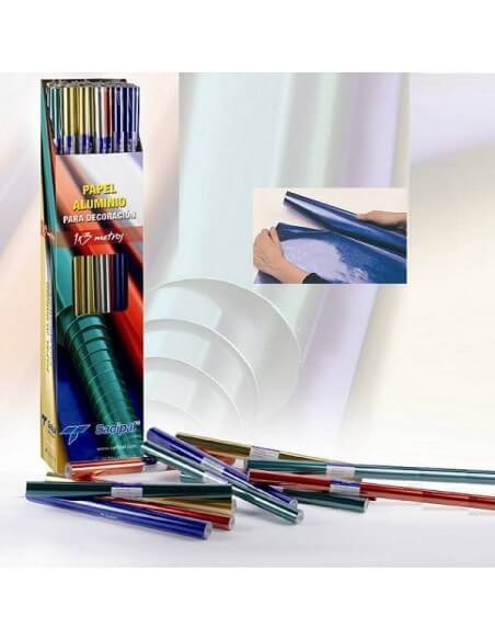 Papel Sadipal aluminio brillante de 1x3 metros