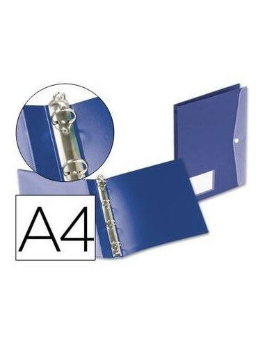 Carpeta folio 4 anillas cartón forrado plastificado Saro