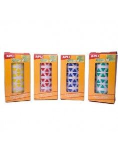 Gomets triangulares en estuche 20x20 marca Apli
