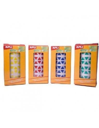 Gomets triangulares en estuche 20x20 marca Apli