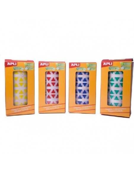 Gomets triangulares en estuche 20x20 marca Apli