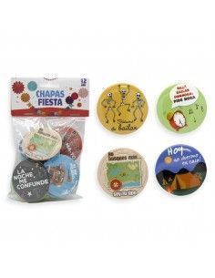 Set de 12 chapas de fiesta...