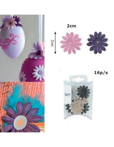 FLORES DE PAPEL BLANCAS, NEGRAS Y BEIGE