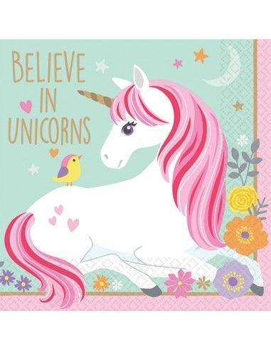 Servilletas con temática unicornio 16...