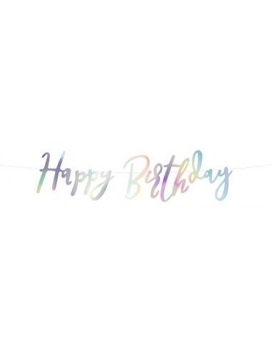 Banner con letrero Happy Birthday...