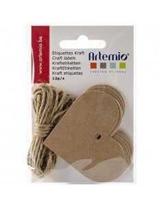 ARTEMIO 12 ETIQUETAS KRAFT...