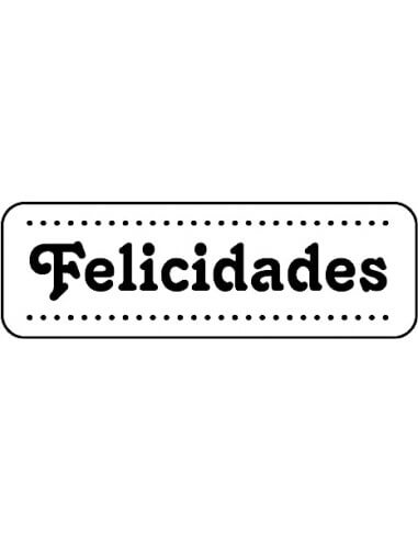 SELLO DE MADERA FELICIDADES
