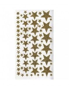 Hoja de estrellas adhesivas con brillo marca Artemio