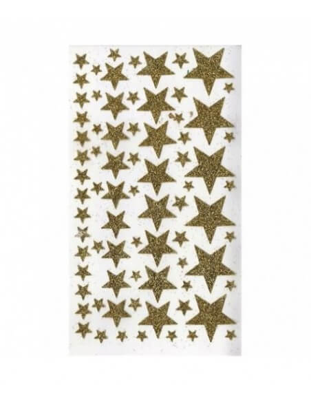 Hoja de estrellas adhesivas con brillo marca Artemio
