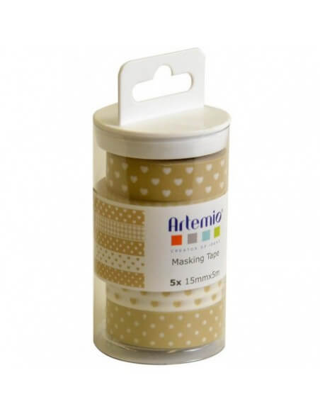 Artemio set 5mt Lollipop cinta adhesiva de papel decorativa