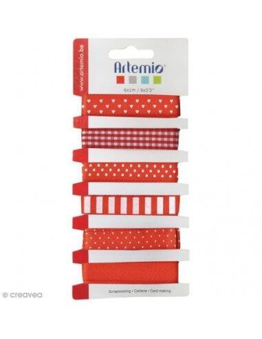 Pack de 6 cintas de tela decorativas modelo Lolli