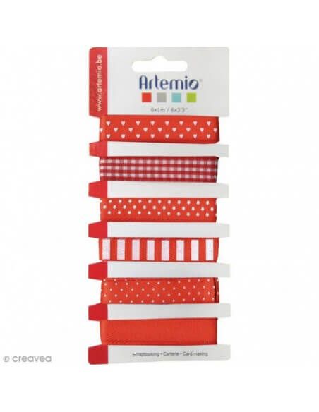 Pack de 6 cintas de tela decorativas modelo Lolli
