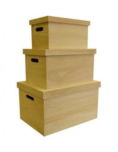 ARTEMIO WOOD 3 BOXES WITH LID