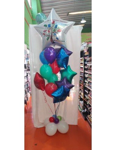 Ramo de estrellas y globos perlados...