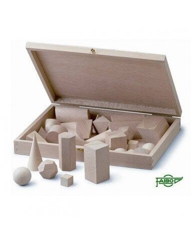 Figuras geométricas de madera 30 sólidos Faibo
