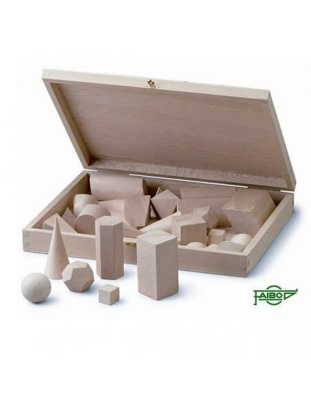 Figuras geométricas de madera 30 sólidos Faibo