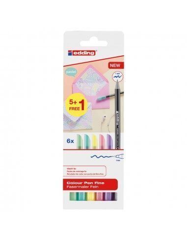 PACK 6 ROTULADORES 1200 PASTEL EDDING...