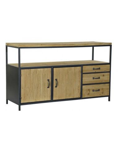 BUFFET ABETO METAL 120X40X72 MARRON...