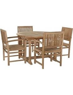MESA COMEDOR SET 5 TECA...