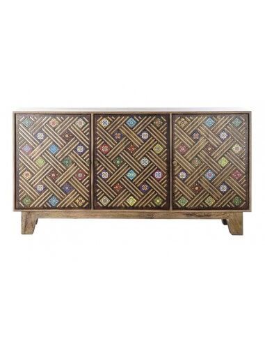 BUFFET MANGO 150X38X80 RAYAS MARRON...