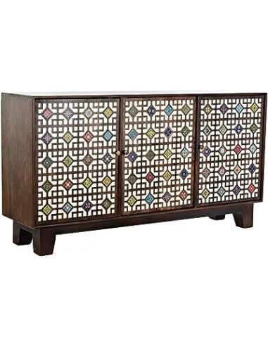 BUFFET MANGO 150X38X80 ROMBOS MARRON...