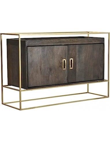 BUFFET MANGO METAL 122X38X76 MARRON