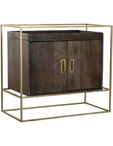 COMODA MANGO METAL 86X43X76 MARRON